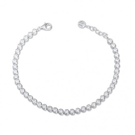 PULSERA DE PLATA RODIADA CON CIRCONITAS