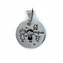 Colgante My Family disco pareja con niña