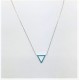 gargantilla de plata rodiada con triangulo turques