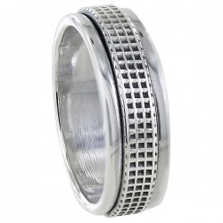 anillo de plata antiestrés de 6 mm