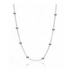 Cadena de plata bolitas 50 cm