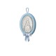 Medallon musical Virgen del Rocio en celeste