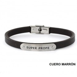 PULSERA DE CUERO SUPER PROFE