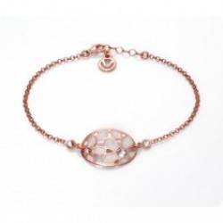 PULSERA PLATA CHAPADO ROSA ESMALTE SWR SRA JEWELS