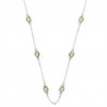 collar de plata piedra color
