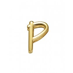 Motivo letra P de acero IP dorado