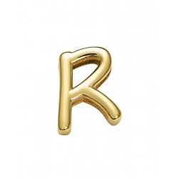 Motivo letra R de acero IP dorado