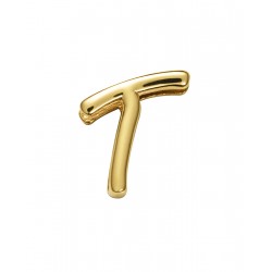 Motivo letra T de acero IP dorado