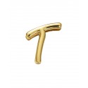 Motivo letra T de acero IP dorado