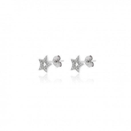 pendiente de plata  estrella con circontas
