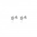 pendiente de plata  estrella con circontas