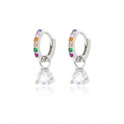 PENDIENTES DE PLATA RODIADA