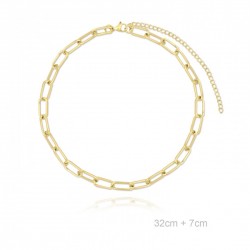 choker de acero en dorado