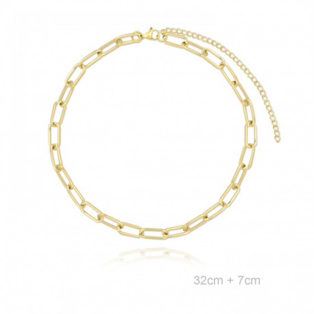 choker de acero en dorado