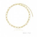 choker de acero en dorado