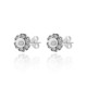 PENDIENTES DE PLATA RODIADA PERLA BLANCA TORNILLO