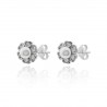 PENDIENTES DE PLATA RODIADA PERLA BLANCA TORNILLO