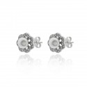 PENDIENTES DE PLATA PERLA BLANCA TOR.