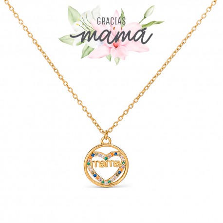 gargantilla de plata chapada MAMA