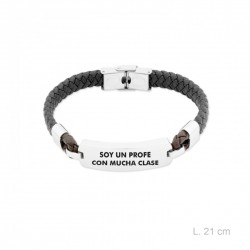 pulsera trenzada SOY UN PROFE CON MUCHA CLASE