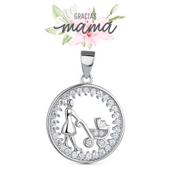 colgante de plata maternidad