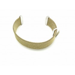 PULSERA PLATA MALLA DORADA