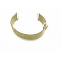 PULSERA PLATA MALLA DORADA