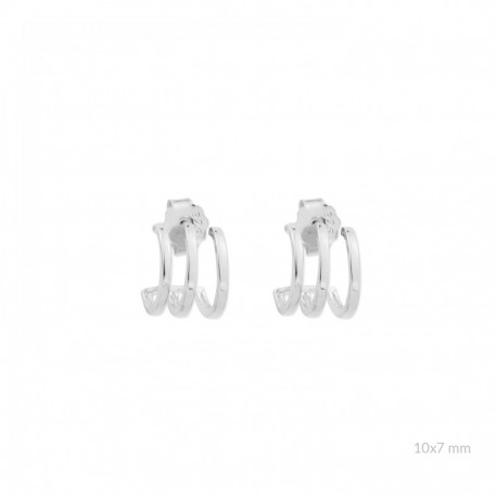 pendiente de plata rodiada 