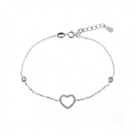 PULSERA DE PLATA RODIADA CIRCONITAS