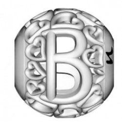 abalorio incial B en plata