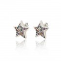 pendientes de plata estrella con circonitas 