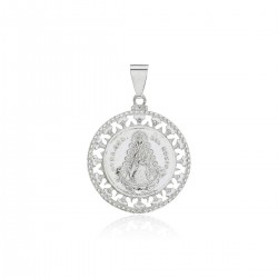 colgante de plata virgen del rocio de 35mm