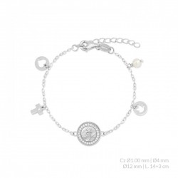 pulsera de plata rodiada caliz