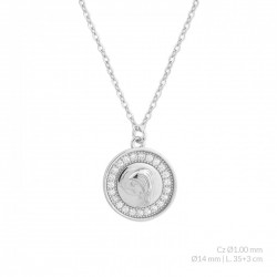 gargantilla de plata rodiada virgen niña