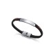 Pulsera Viceroy Heat de acero con cordon negro y r