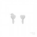 PENDIENTES DE PLATA LLAVE CON CIRCONITAS