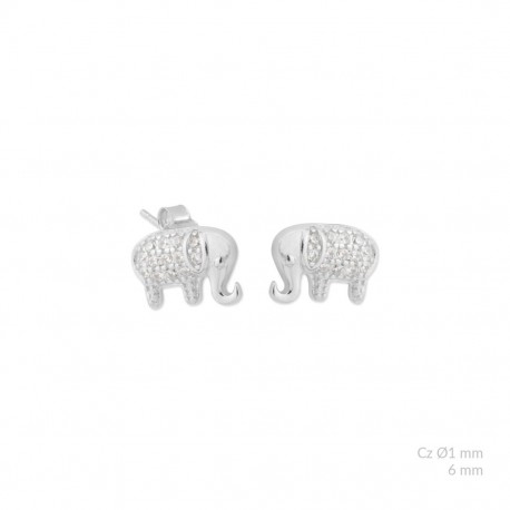 PENDIENTE DE PLATA ELEFANTE