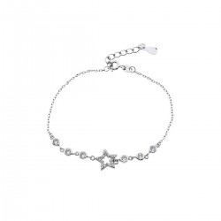 PULSERA DE PLATA RODIADA ESTRELLA