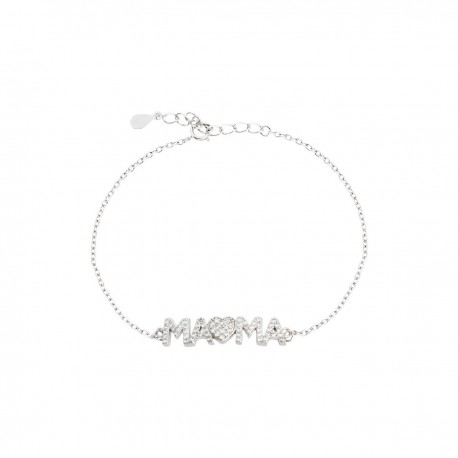 PULSERA  PLATA MAMA CORAZON