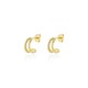 PENDIENTES DE PLATA CHAPADA EN ORO CON CIRCONITAS