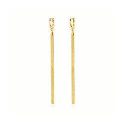 aros de plata chapada con cadena de malla 