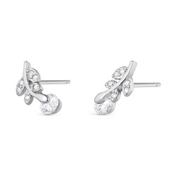 PENDIENTE DE PLATA MINIFLOR CON TALLO 