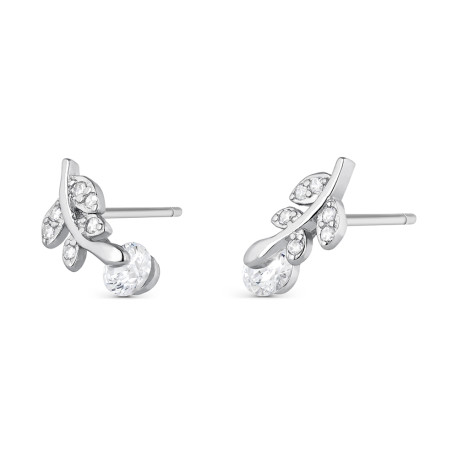 PENDIENTE DE PLATA MINIFLOR CON TALLO 
