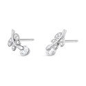PENDIENTE DE PLATA MINIFLOR CON TALLO 