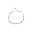PULSERA DE PLATA RODIADA INFINITO CON CIRCONITAS