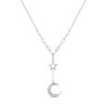 Collar de plata rodidado cadena con estrella 
