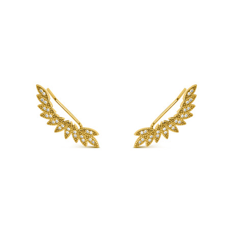 Pendiente Tendencia trepador de plata chapado 