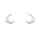PENDIENTES DE PLATA 1/2 LUNA