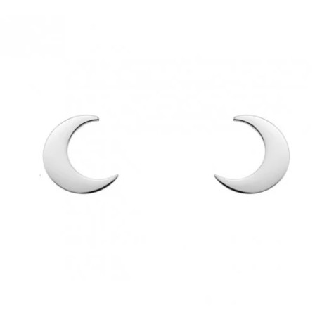 PENDIENTES DE PLATA 1/2 LUNA