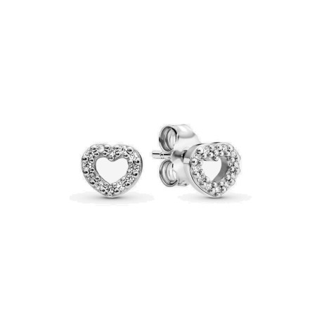 PENDIENTES DE PLATA CORAZON PIEDRAS 5MM